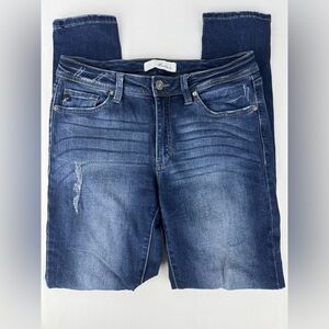 KanCan Distressed Straight Leg Denim Jeans